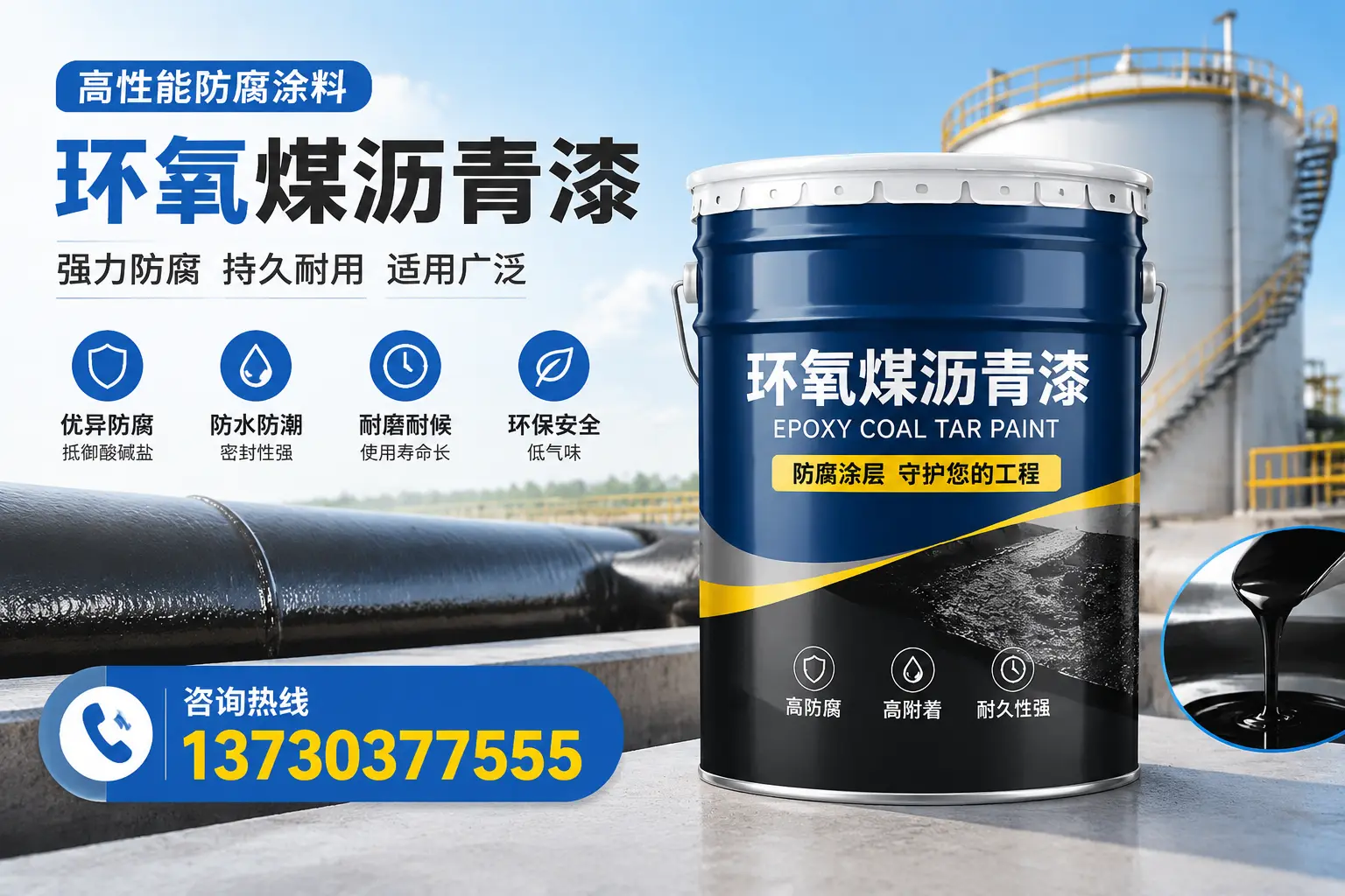 环氧煤沥青漆的耐久性分析，适合泗县的使用场景